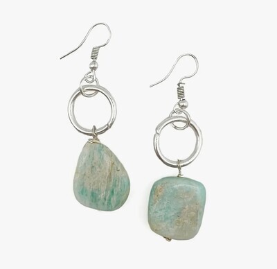 Amazonite Stone Earrings