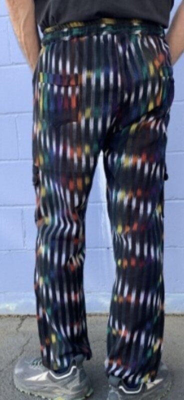 Ikat Cargo Pants (Rainbow, L)