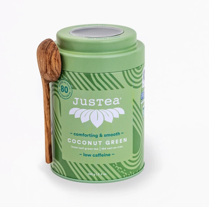 Coconut Green Tea Tin &amp; Spoon