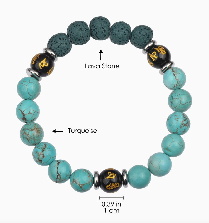 Turquoise Mantra Bracelet