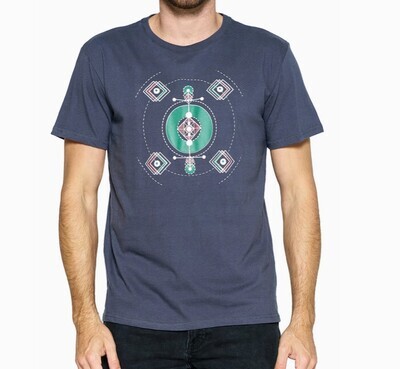 Sacred Geometry Tee, Color: Charcoal, Size: M