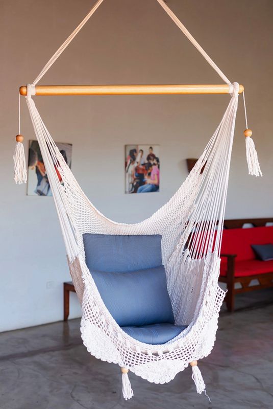 Handwoven Hammock Chair (Cream)