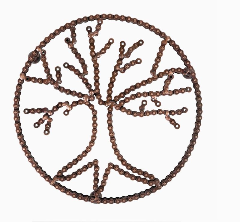 Tree of Life Bike Chain Trivet