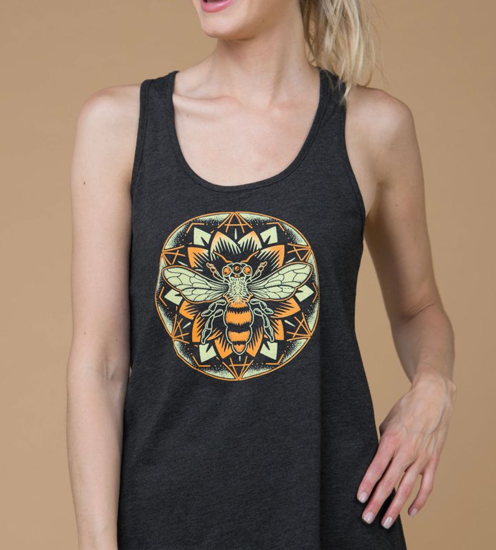 Bee Mandala Racerback Tank