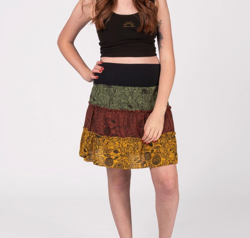 Three Tier Mini Skirt