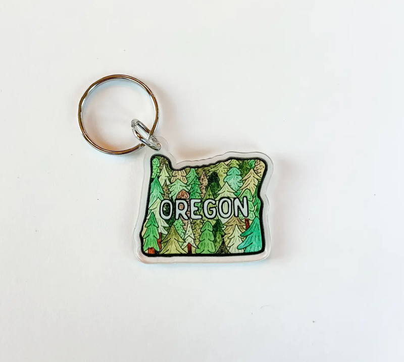 Oregon Tree Keychain
