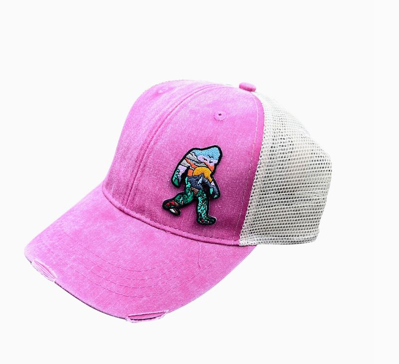 Sasquatch Distressed Patch Hat (Maroon)