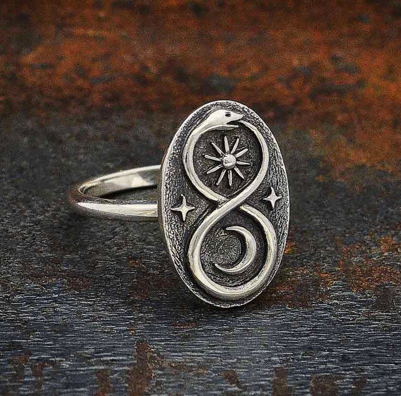 Sterling Silver Infinity Snake Ring