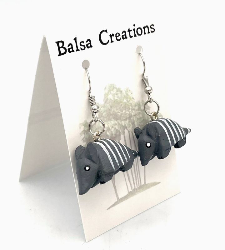 Balsa Armadillo Earrings
