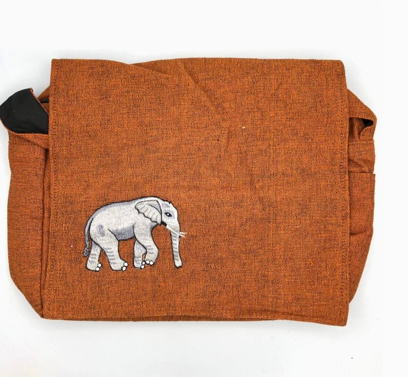 Elephant Messenger Bag (orange)