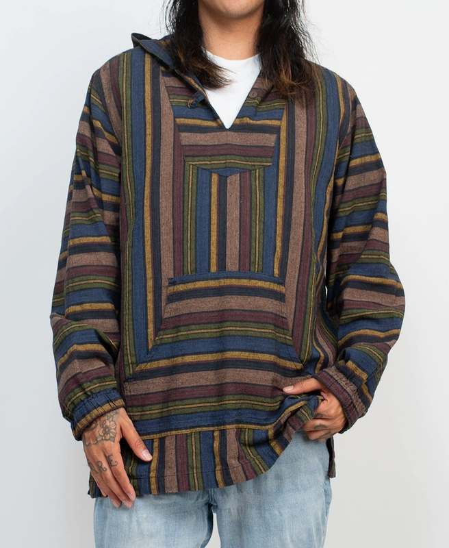 Unisex Stripe Baja Hoodie