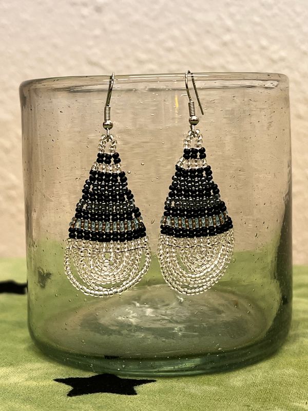 Medium Teardrop Earrings - Ice