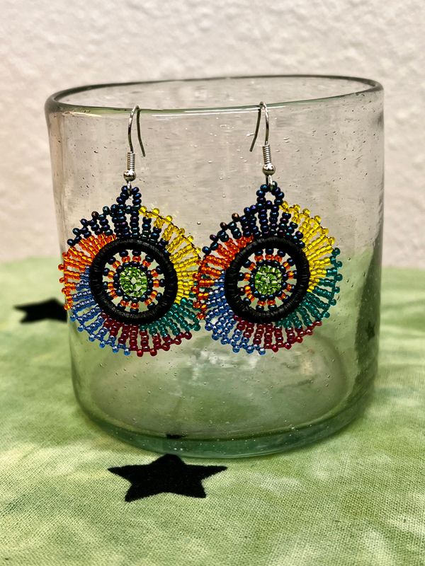 Circle Earrings - Rainbow