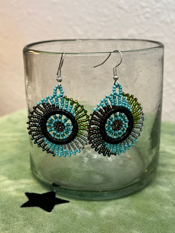 Circle Earrings - Ocean
