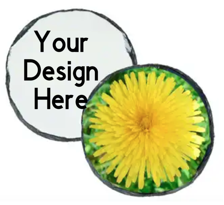 Slate Coaster - Round - 4&quot;