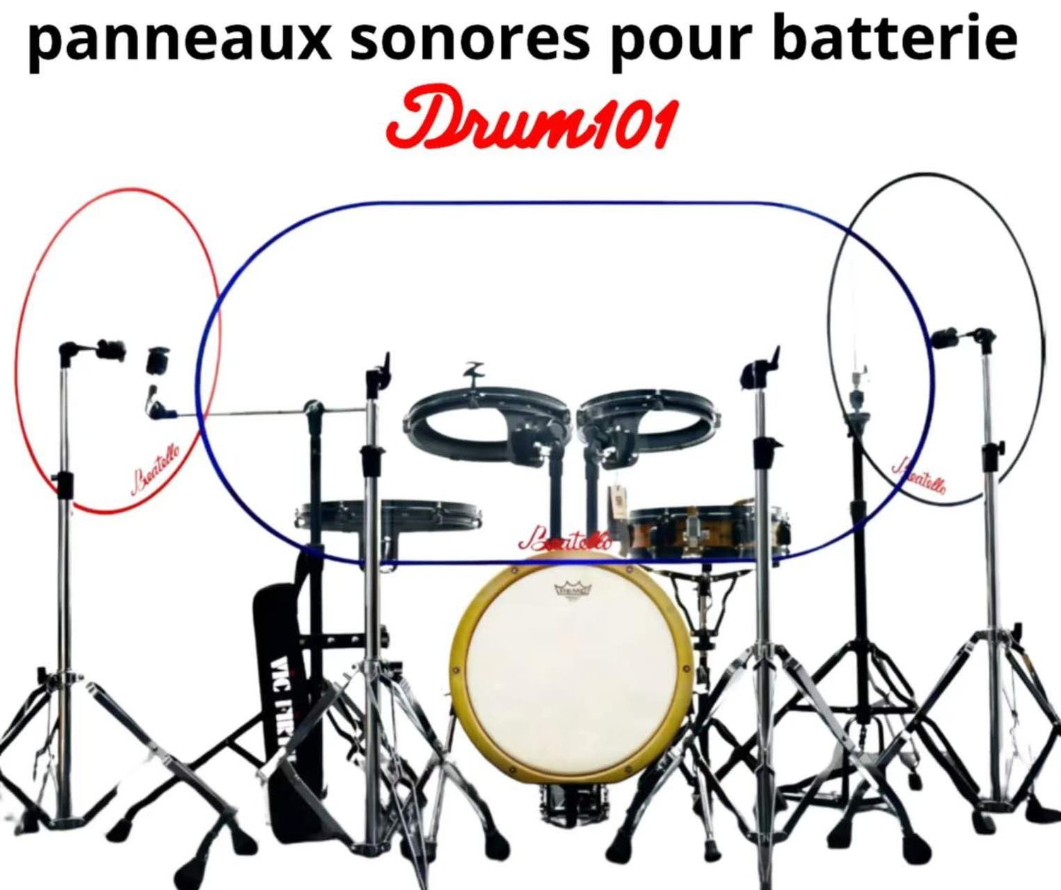 Panneaux sonores pour batterie 3-mcx JBK