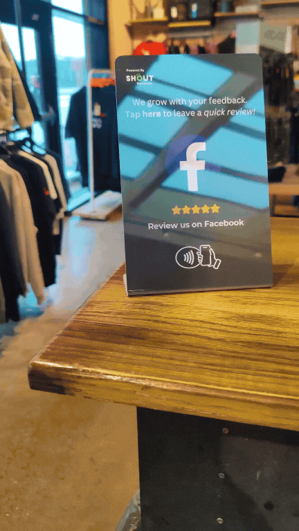 Facebook Review NFC Display Board