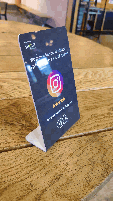 Instagram Review NFC Display Board