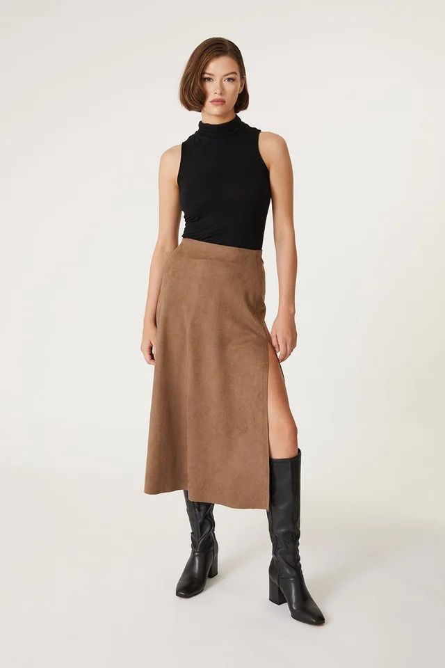 Vegan Suede Skirt