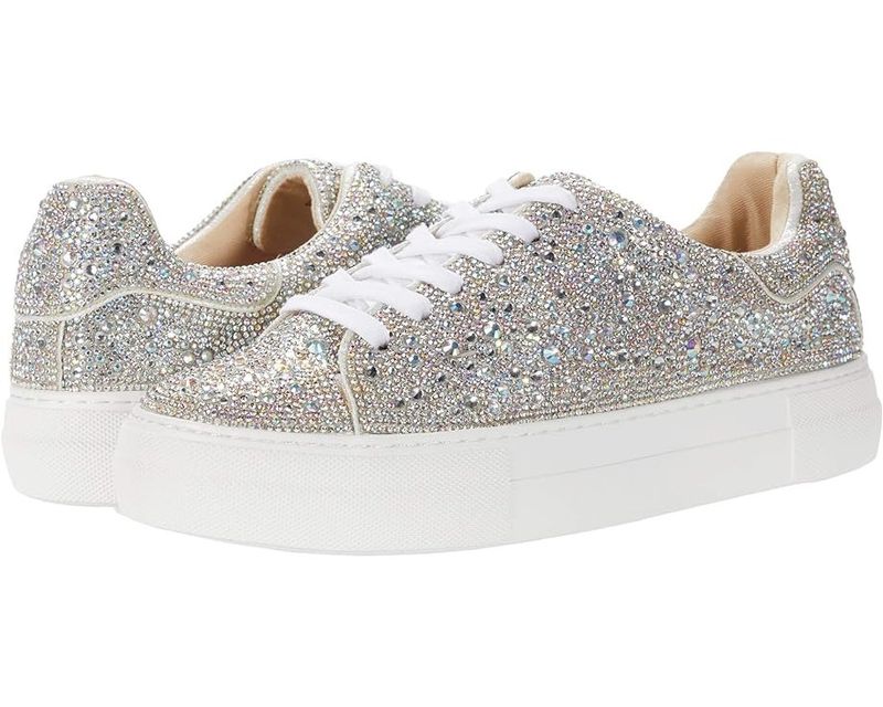 Rhinestone Sneakers - Silver