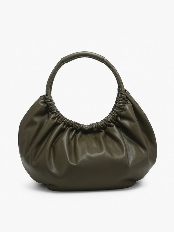 Lena Ruched Round Handle Bag