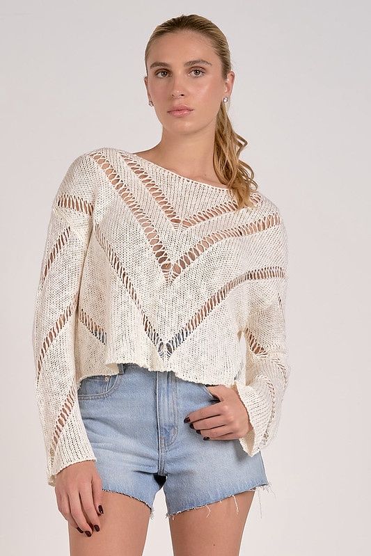 V Weave Sweater
