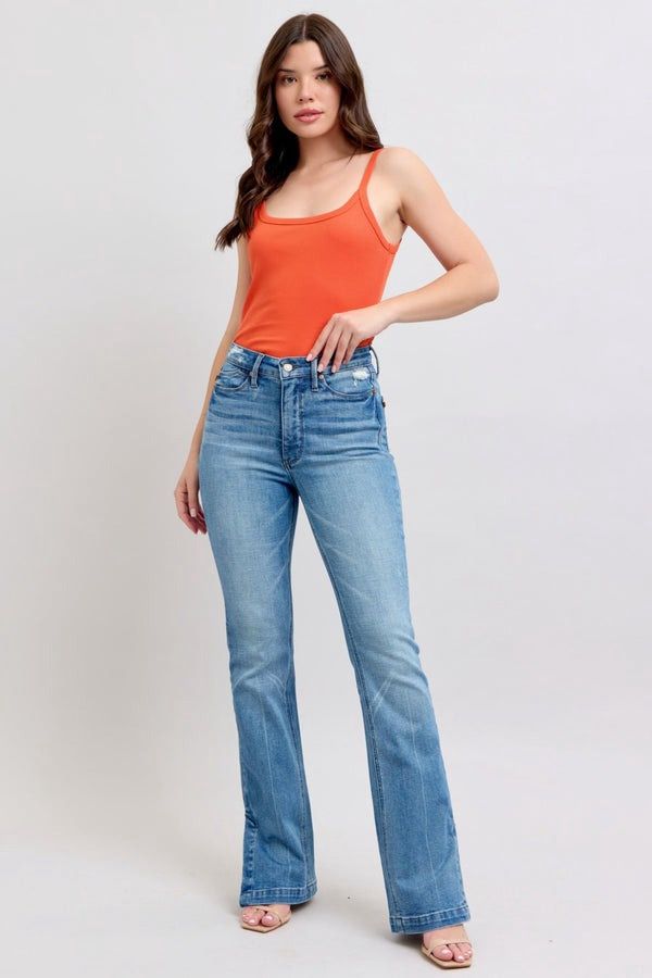Tummy Control Slit Ankle Bootcuts