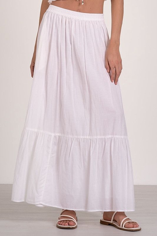 White Ruffle Skirt