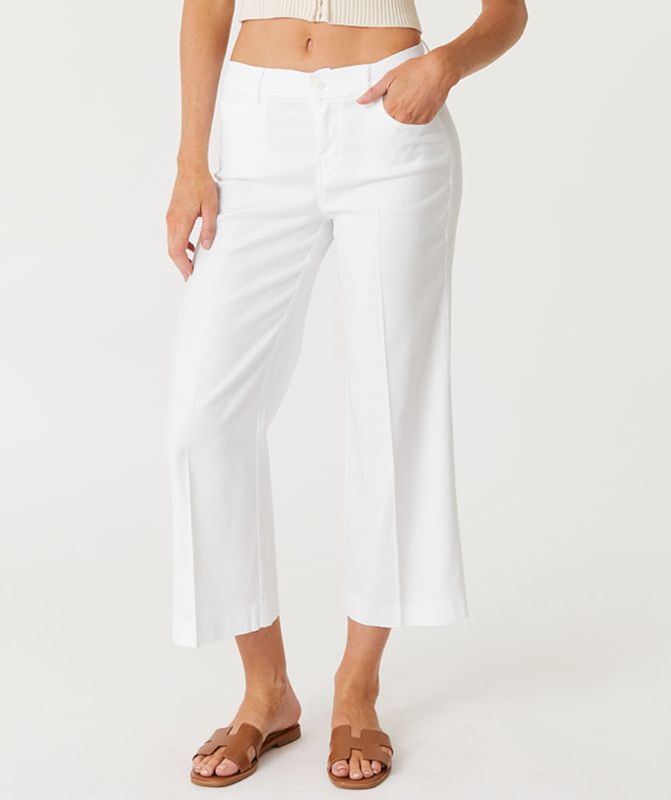 Anabelle Crop Wide Legs - White