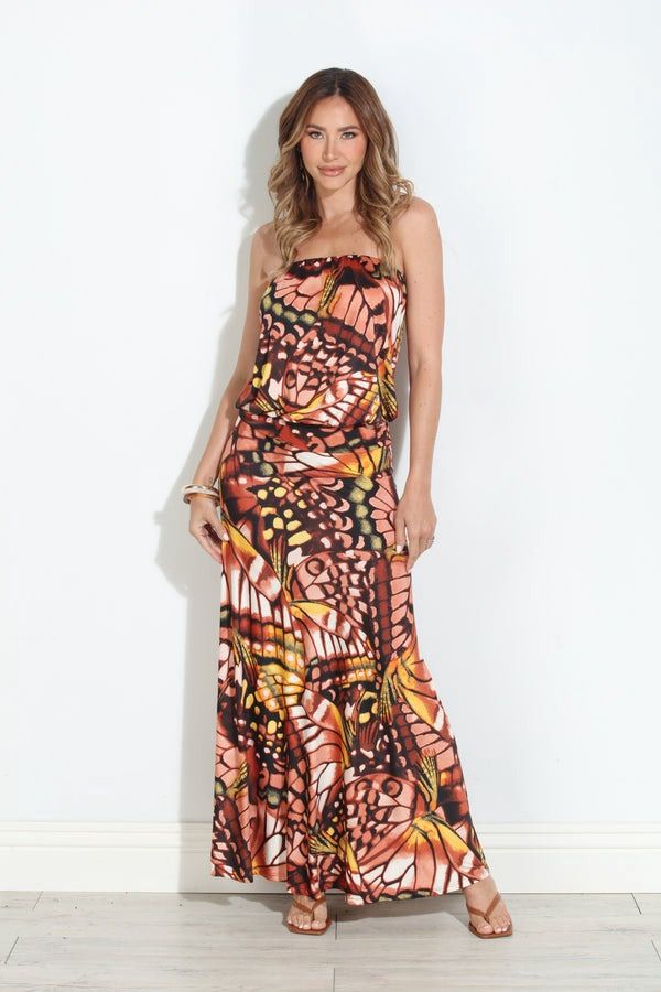 Strapless Mariposa Maxi