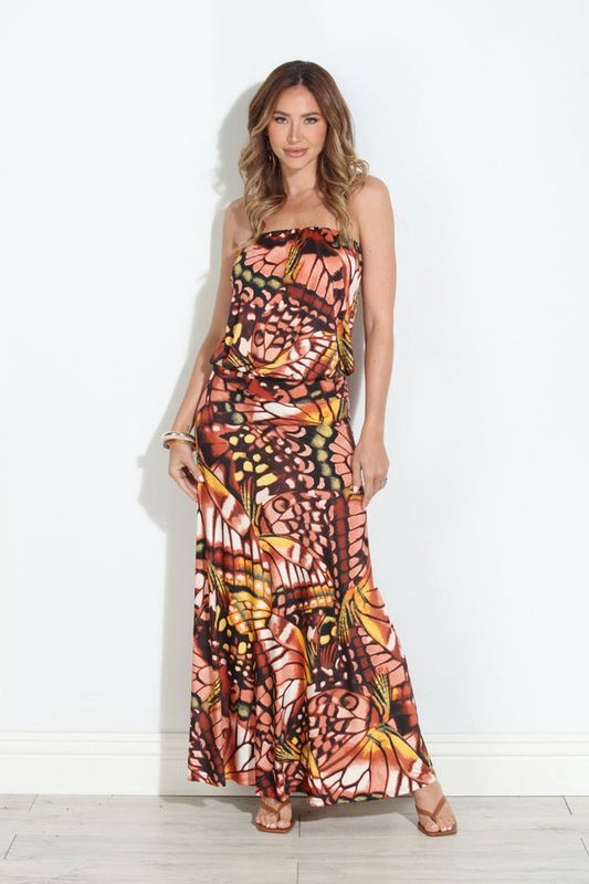 Strapless Mariposa Maxi
