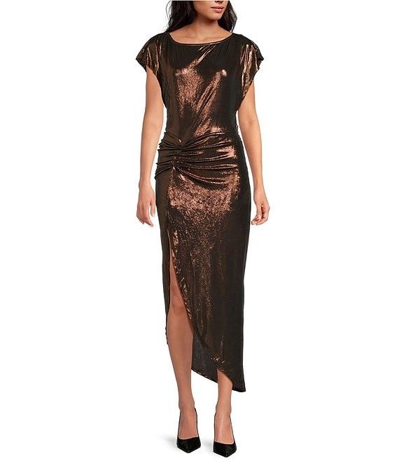 Ruched Glitter Dress