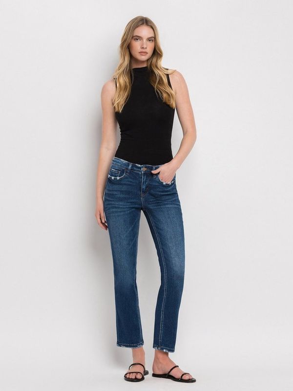 Mid-rise Ankle Slim Straight Legs