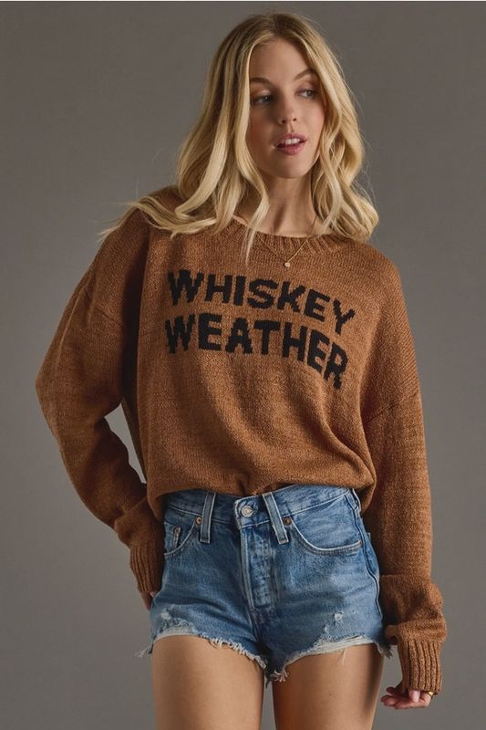 Whiskey Weather Sweater - Brown
