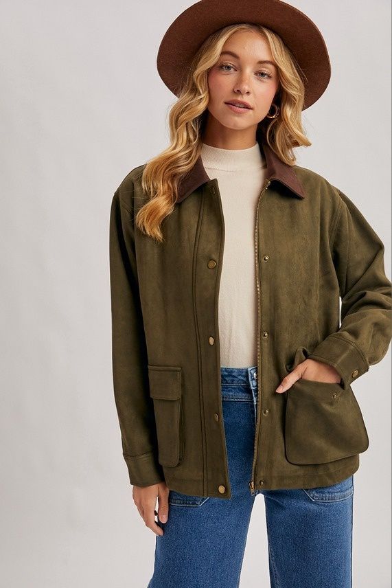 Faux Suede Barbour Jacket