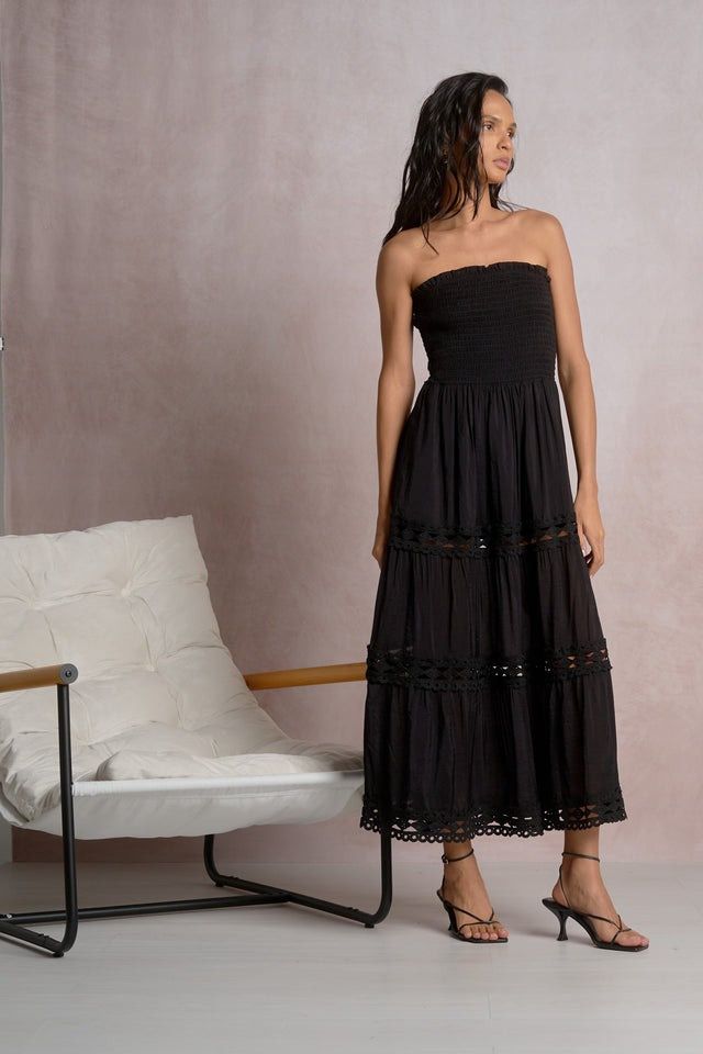 Black Eyelet Maxi