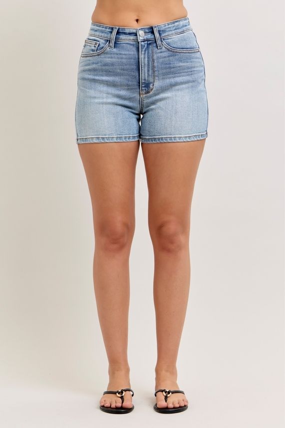 Lt Wash Denim Shorts
