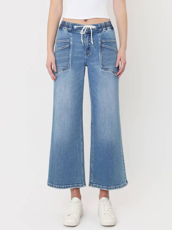 Drawstring Crop Jeans