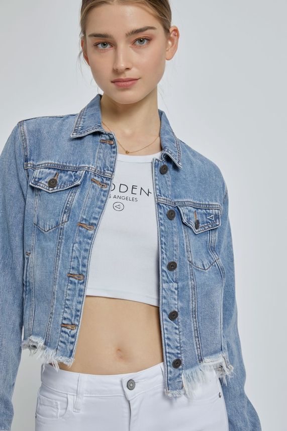 Destroyed Hem Denim Jkt