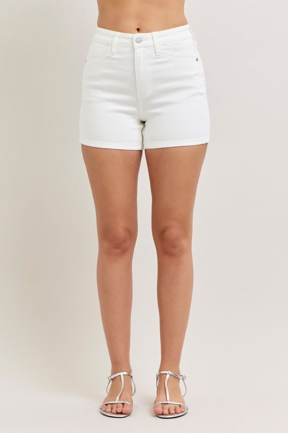 White Slim shorts