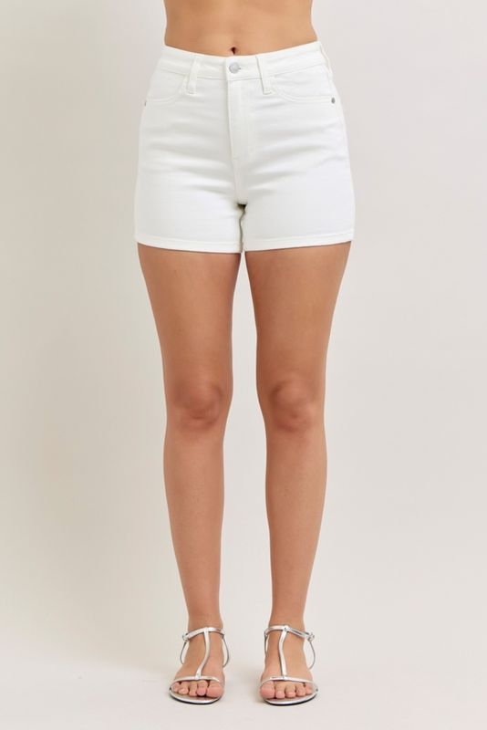 White Slim shorts