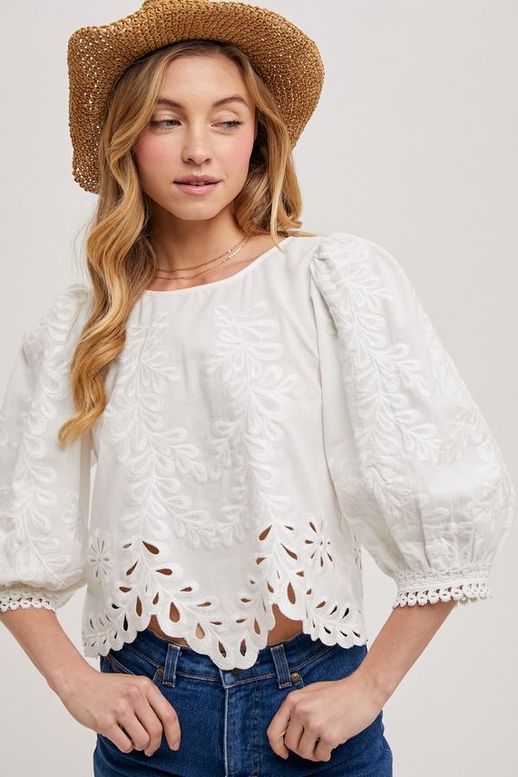 Bubble Sleeve Top