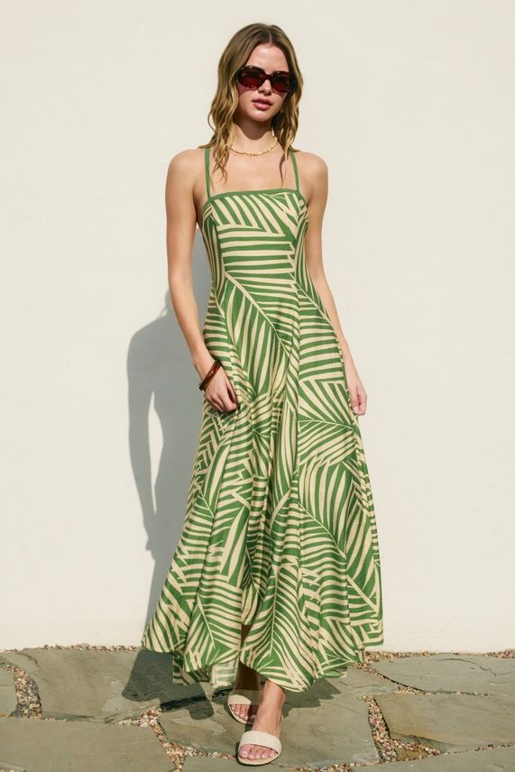 Tropical Leaf Dress