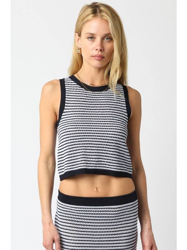 Brooke Sleeveless Top - Navy
