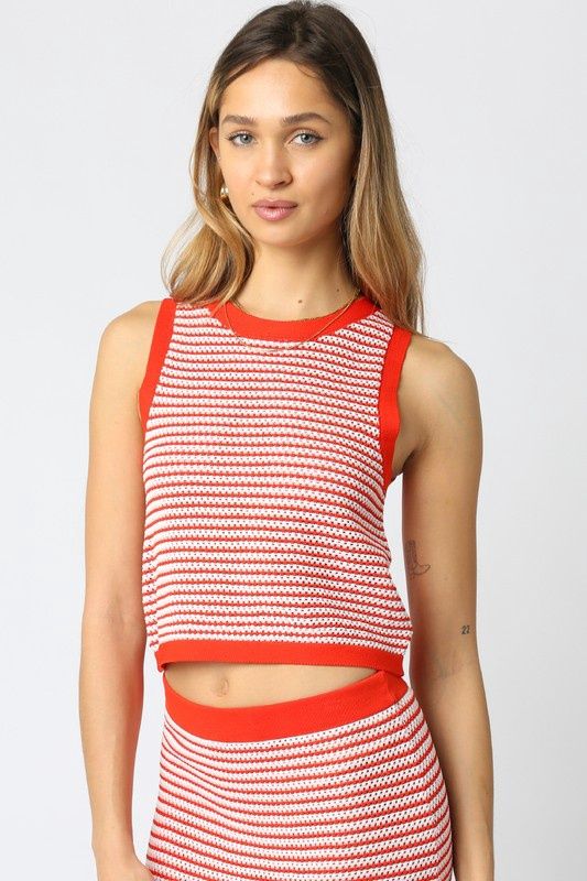Brooke Sleeveless Top - Red