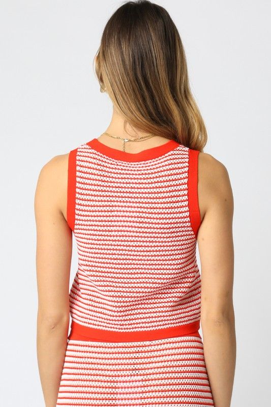 Brooke Sleeveless Top - Red