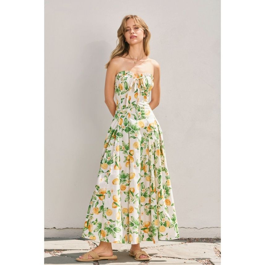 Strapless Lemon Maxi