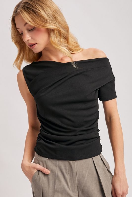 Asymmetric Ruched Top