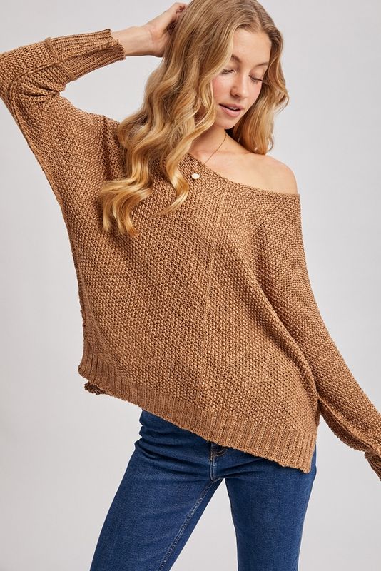 Reverse Seam Sweater - Mocha