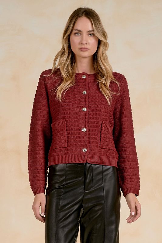Burgundy Cardi